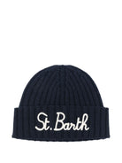 Cappello per bambini MC2 Saint Barth Kids blu con logo ricamato sul davanti WENG002 01443M MC2 ST. BARTH KIDS 