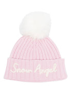 Cappello per bambina MC2 St. Barth Kids rosa con scritta Snow Angel ricamata sul davanti WENG007 02295M MC2 ST. BARTH KIDS 