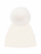 Cappello per bambina MC2 St. Barth Kids bianco con pompon WENG007 02296M MC2 ST. BARTH KIDS 