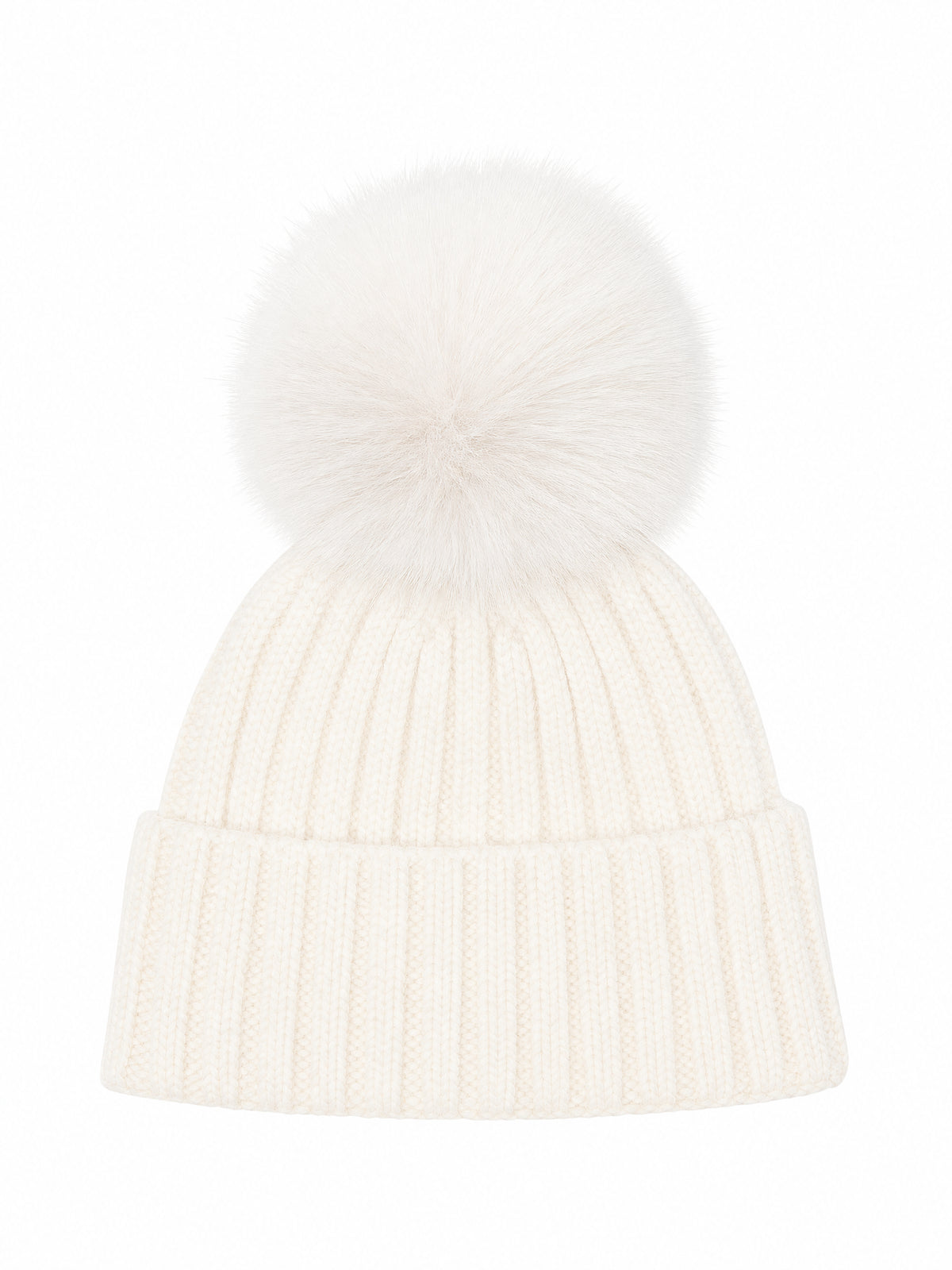Cappello per bambina MC2 St. Barth Kids bianco con pompon WENG007 02296M MC2 ST. BARTH KIDS 