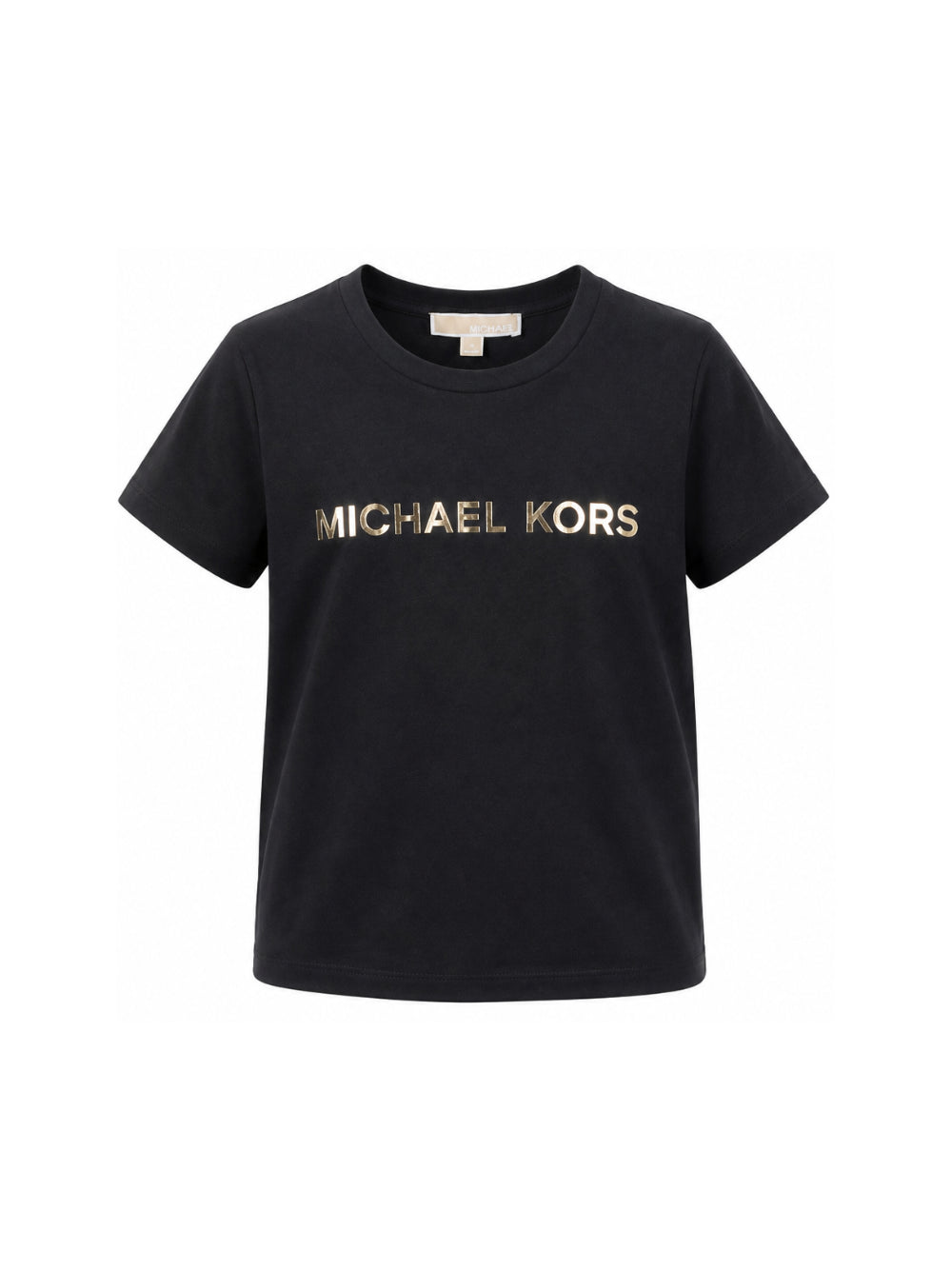 T-shirt per bambina Michael Kors nera con logo sul davanti R30603 09B MICHAEL KORS KIDS 