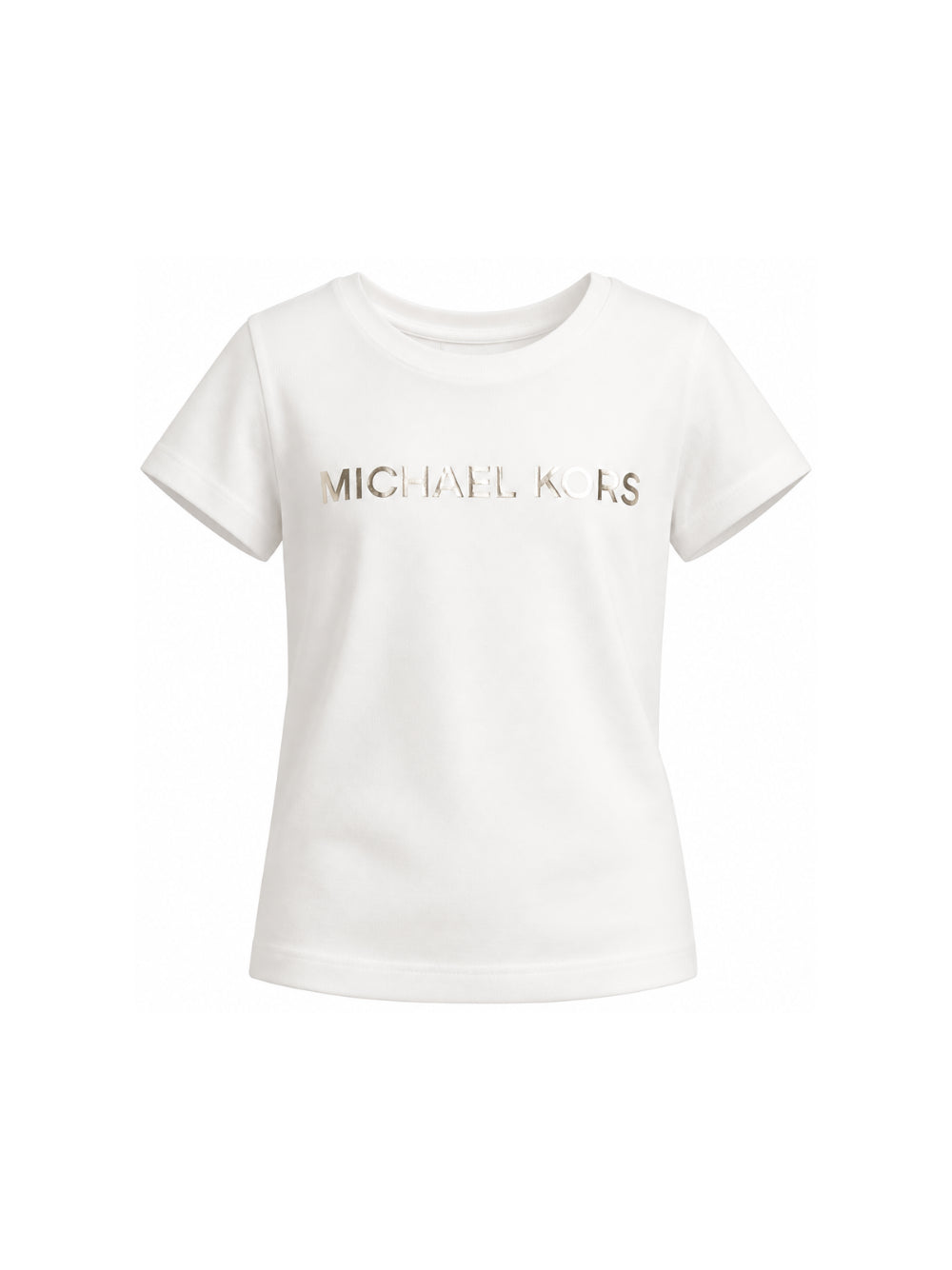 T-shirt per bambina Michael Kors bianca con logo sul davanti R30603 117 MICHAEL KORS KIDS 