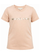 T-shirt per bambina Michael Kors rosa con logo sul davanti R30603 215 MICHAEL KORS KIDS 