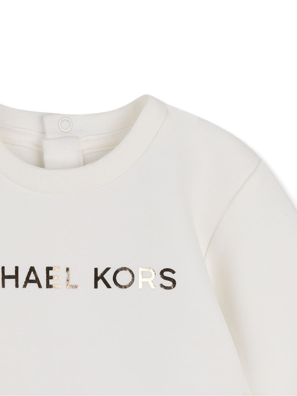 Abito per neonata Michael Kors Kids bianco con stampa logo sul davanti R30658 117 MICHAEL KORS KIDS 