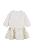 Abito per neonata Michael Kors Kids bianco con stampa logo sul davanti R30658 117 MICHAEL KORS KIDS 