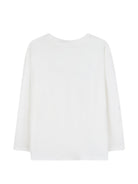 T-shirt per bambina Michael Kors bianca con stampa logo sul davanti R30684 117 MICHAEL KORS KIDS 