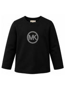 T-shirt per bambina Michael Kors Kids nera con stampa logo R30691 09B MICHAEL KORS KIDS 
