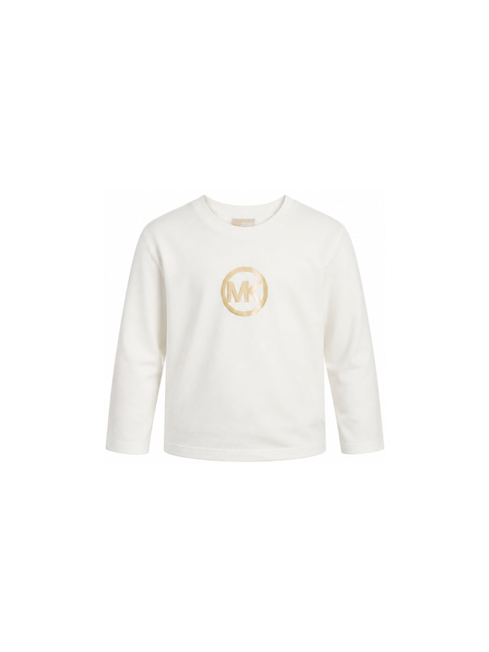 T-shirt per bambina Michael Kors Kids bianca con stampa logo R30691 117 MICHAEL KORS KIDS 