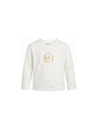 T-shirt per bambina Michael Kors Kids bianca con stampa logo R30691 117 MICHAEL KORS KIDS 