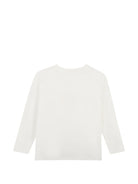 T-shirt per bambina Michael Kors Kids bianca con stampa logo R30691 117 MICHAEL KORS KIDS 