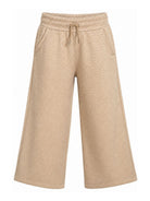 Pantaloni per bambina Michael Kors Kids beige con motivo monogramma all-over R30698 301 MICHAEL KORS KIDS 