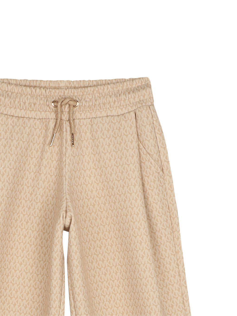 Pantaloni per bambina Michael Kors Kids beige con motivo monogramma all-over R30698 301 MICHAEL KORS KIDS 