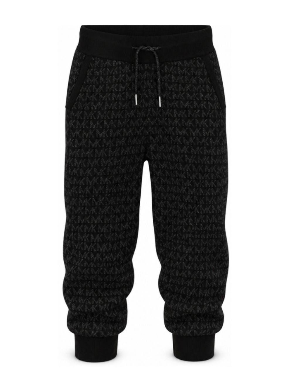 Pantaloni sportivi per bambina Michael Kors Kids neri con monogramma R30701 09B MICHAEL KORS KIDS 