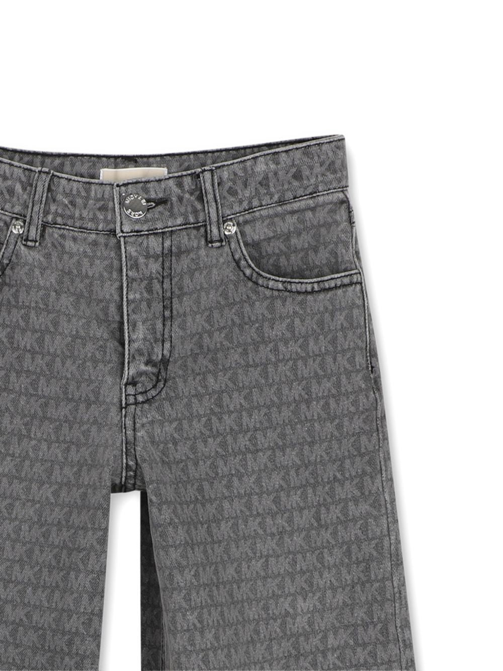 Jeans per bambina Michael Kors Kids grigi a gamba ampia con stampa R30703 Z11 MICHAEL KORS KIDS 