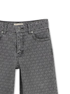 Jeans per bambina Michael Kors Kids grigi a gamba ampia con stampa R30703 Z11 MICHAEL KORS KIDS 