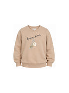 Felpa per bambina Michael Kors Kids beige con stampa grafica R30708 301 MICHAEL KORS KIDS 