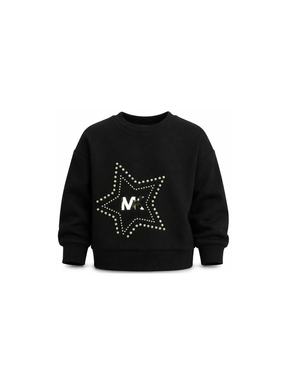 Felpa per bambina Michael Kors Kids nera con applicazione R30710 09B MICHAEL KORS KIDS 