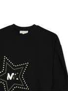 Felpa per bambina Michael Kors Kids nera con applicazione R30710 09B MICHAEL KORS KIDS 