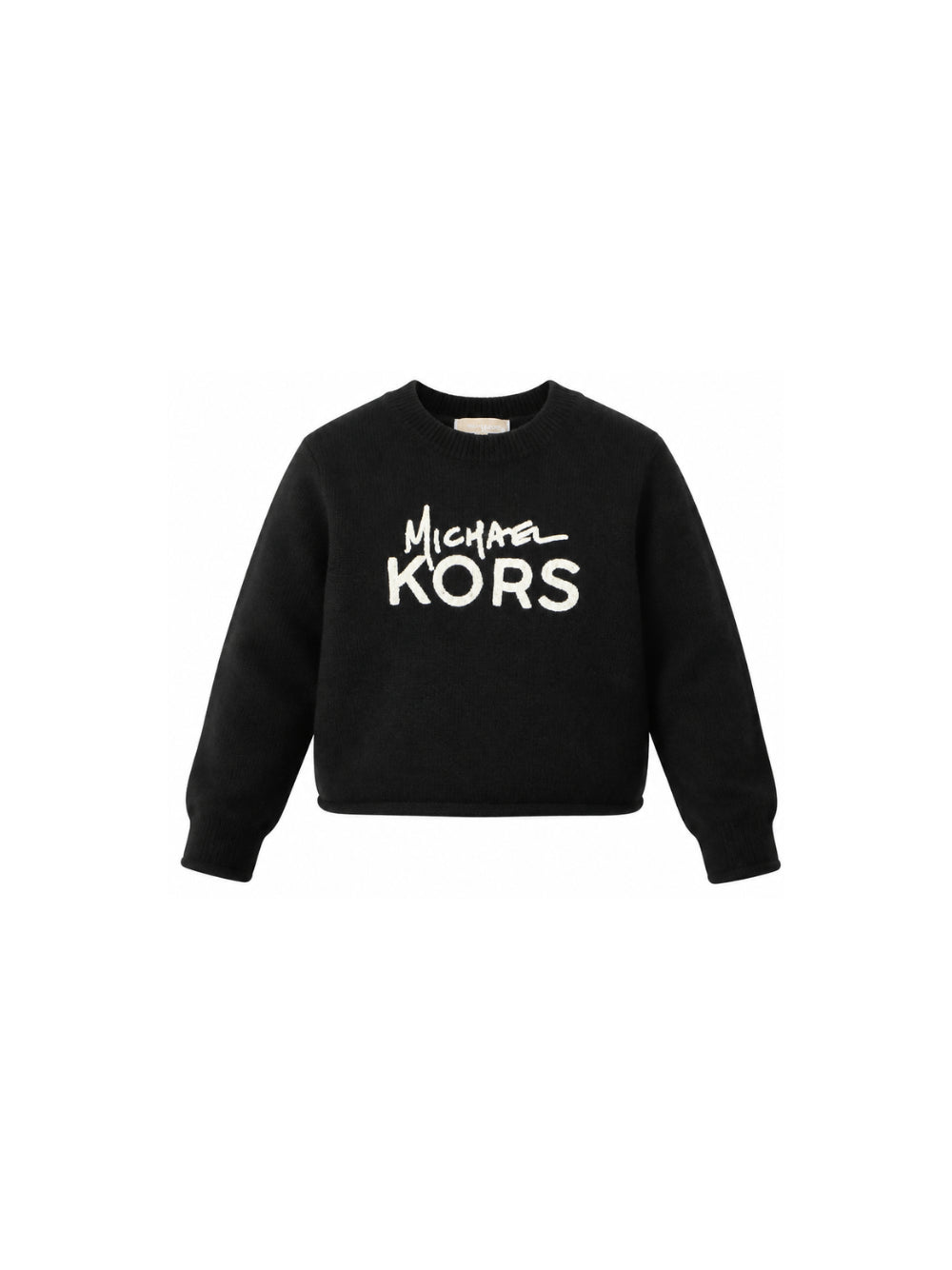 Maglione per bambina Michael Kors Kids nera con logo sul davanti R30718 09B MICHAEL KORS KIDS 