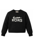 Maglione per bambina Michael Kors Kids nera con logo sul davanti R30718 09B MICHAEL KORS KIDS 