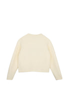 Maglione per bambina Michael Kors Kids beige con logo sul davanti R30718 190 MICHAEL KORS KIDS 