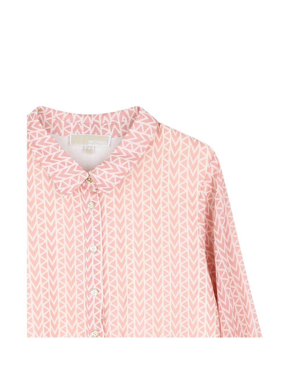 Camicia per bambina Michael Kors Kids rosa con monogramma all-over R30729 01G MICHAEL KORS KIDS 