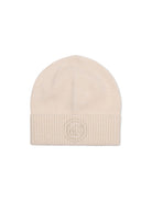 Berretto per bambina Michael Kors Kids beige con logo sul davanti R30807 247 MICHAEL KORS KIDS 