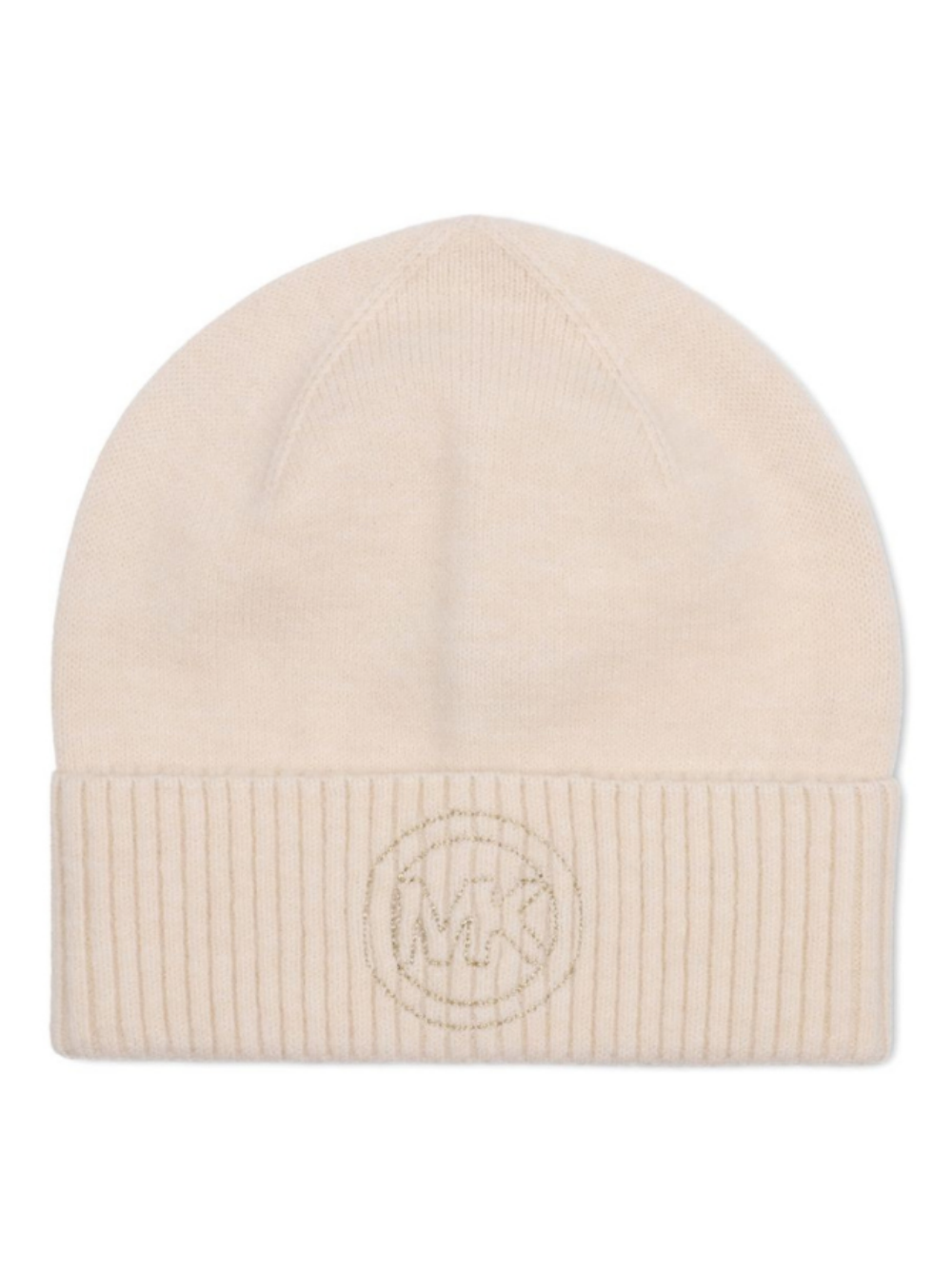 Berretto per bambina Michael Kors Kids beige con logo sul davanti R30807 247 MICHAEL KORS KIDS 