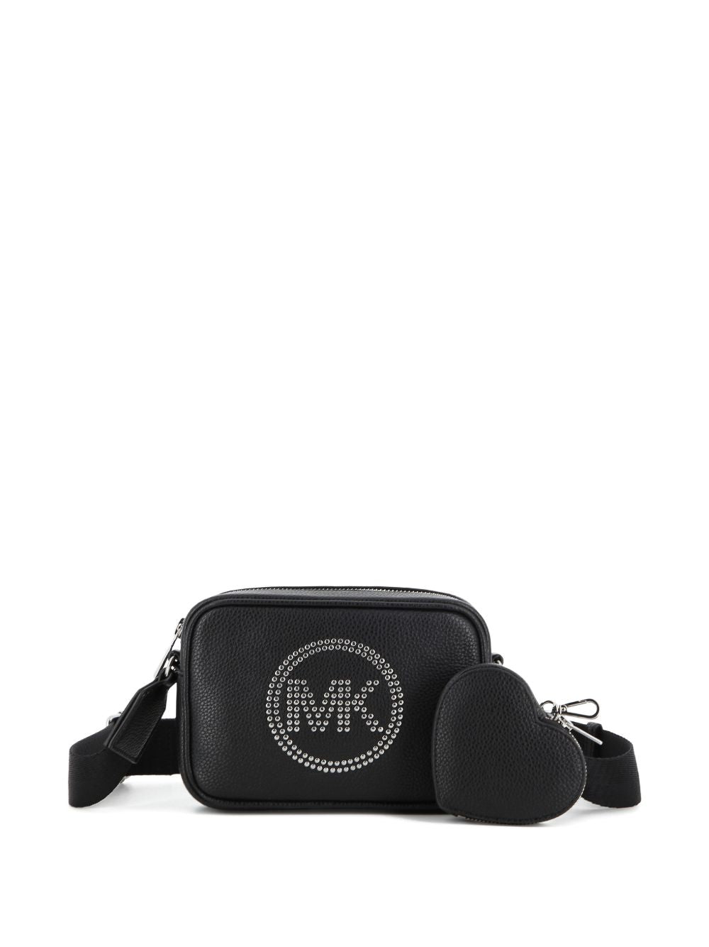 Borsa a spalla per bambina Michael Kors Kids nera con logo con strass R30811 09B MICHAEL KORS KIDS 