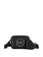 Borsa a spalla per bambina Michael Kors Kids nera con logo con strass R30811 09B MICHAEL KORS KIDS 