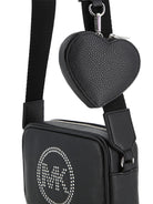 Borsa a spalla per bambina Michael Kors Kids nera con logo con strass R30811 09B MICHAEL KORS KIDS 