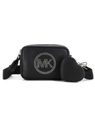 Borsa a spalla per bambina Michael Kors Kids nera con logo con strass R30811 09B MICHAEL KORS KIDS 