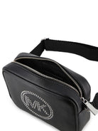 Borsa a spalla per bambina Michael Kors Kids nera con logo con strass R30811 09B MICHAEL KORS KIDS 