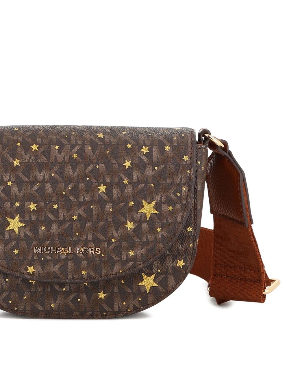 Borsa a spalla per bambina Michael Kors Kids marrone con stampa monogramma R30812 340 MICHAEL KORS KIDS 