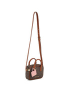Borsa a mano per bambina Michael Kors Kids marrone con stampa monogramma all-over R30817 340 MICHAEL KORS KIDS 