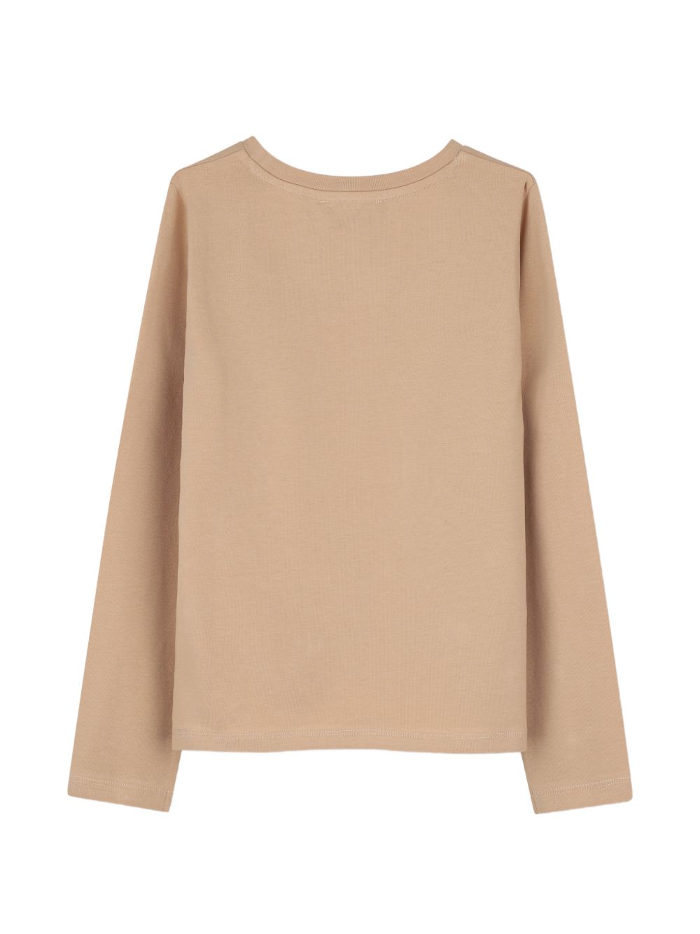 T-shirt per bambina Michael Kors Kids beige con stampa con logo metallizzato sul davanti R30825 301 MICHAEL KORS KIDS 