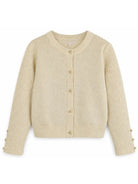 Maglione per bambina Michael Kors Kids color oro con effetto metallizzato R30828 574 MICHAEL KORS KIDS 