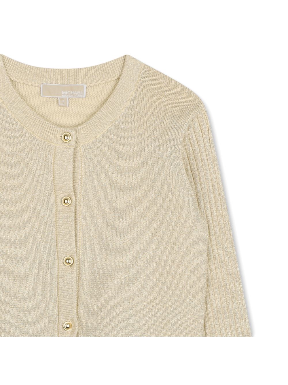 Maglione per bambina Michael Kors Kids color oro con effetto metallizzato R30828 574 MICHAEL KORS KIDS 