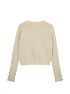 Maglione per bambina Michael Kors Kids color oro con effetto metallizzato R30828 574 MICHAEL KORS KIDS 