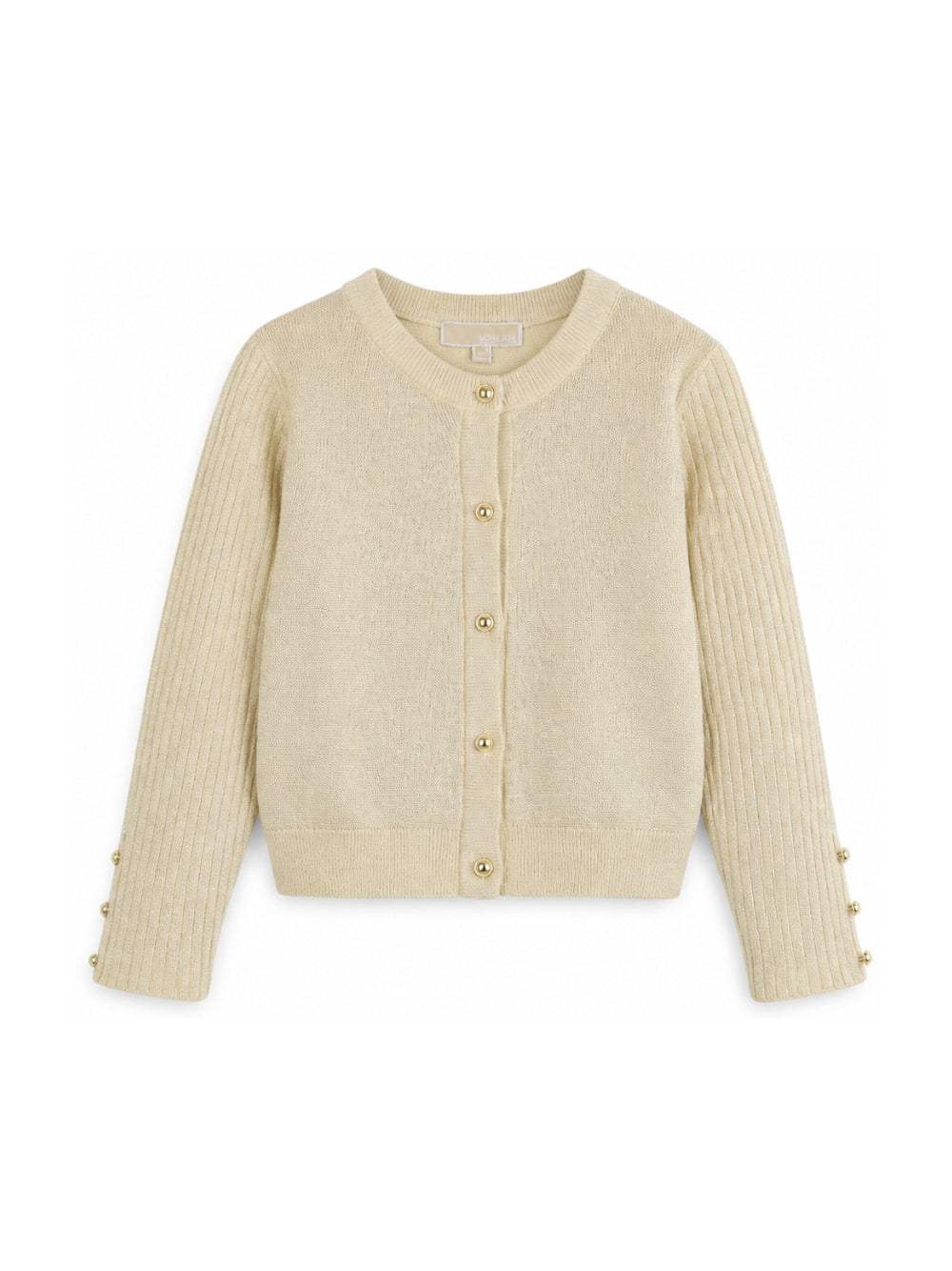 Maglione per bambina Michael Kors Kids color oro con effetto metallizzato R30828 574 MICHAEL KORS KIDS 