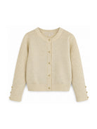 Maglione per bambina Michael Kors Kids color oro con effetto metallizzato R30828 574 MICHAEL KORS KIDS 