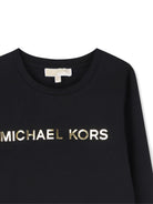 T-shirt per bambina Michael Kors Kids nera con logo sul davanti R30829 09B MICHAEL KORS KIDS 