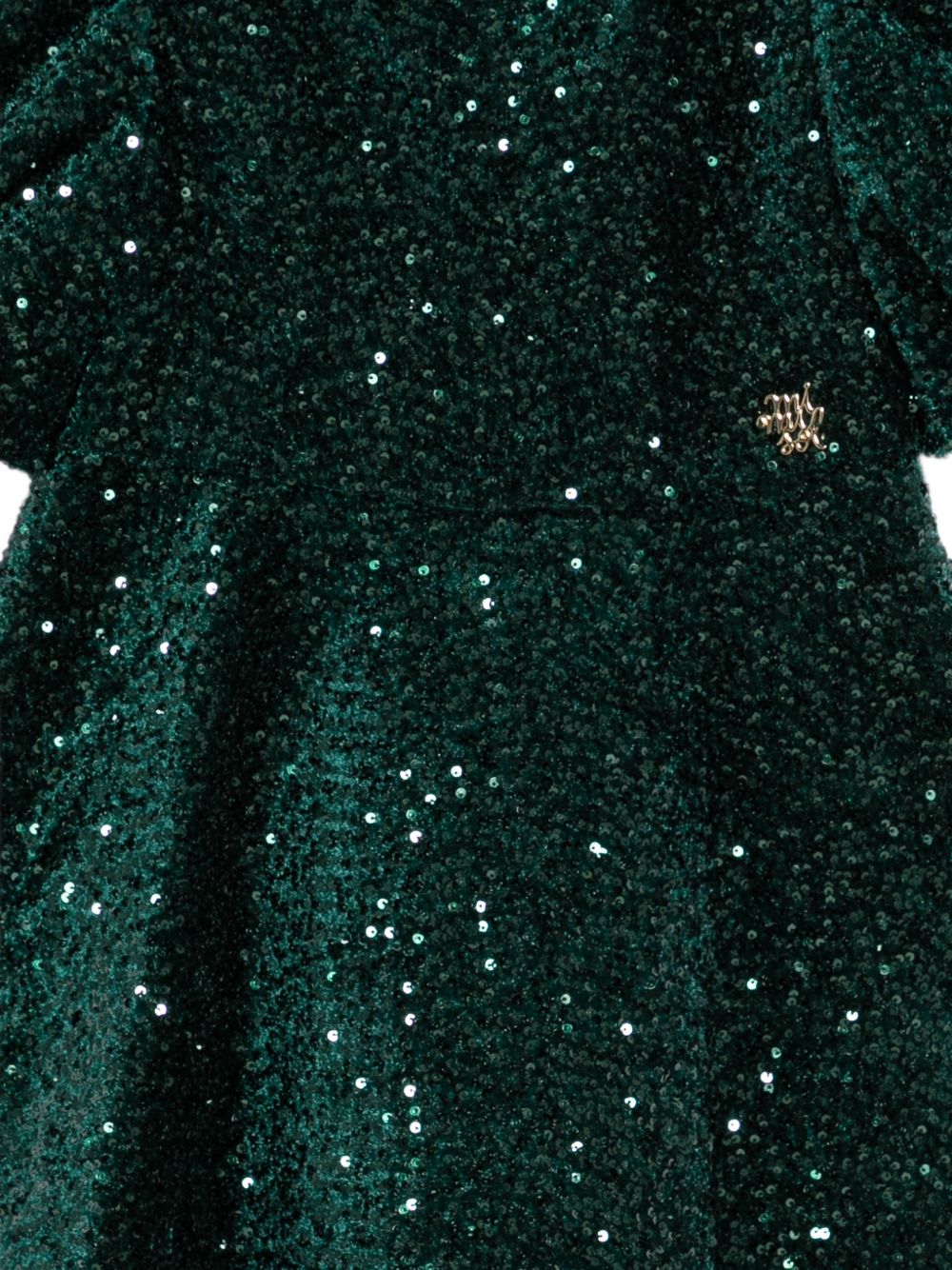Abito per bambina Mimisol Kids verde con decorazione paillettes MFAB812TS1140 GRN MIMISOL KIDS 