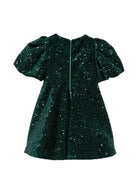 Abito per bambina Mimisol Kids verde con decorazione paillettes MFAB812TS1140 GRN MIMISOL KIDS 