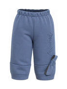 Pantaloni con fiocco per bambina Mimisol Kids blu con logo laterale MFPA175TS1144 BLU MIMISOL KIDS 
