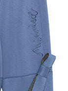 Pantoloni con fiocco per bambina Mimisol Kids blu con logo laterale MFPA175TS1144 BLU MIMISOL KIDS 