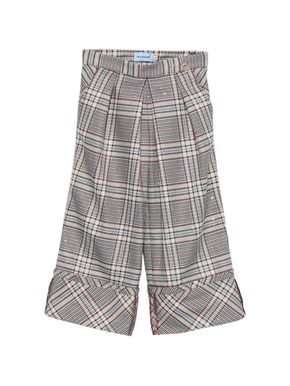 Pantaloni a quadri per bambina Mimisol Kids multicolor con paillettes MFPA176V1TS1134 MLT MIMISOL KIDS 