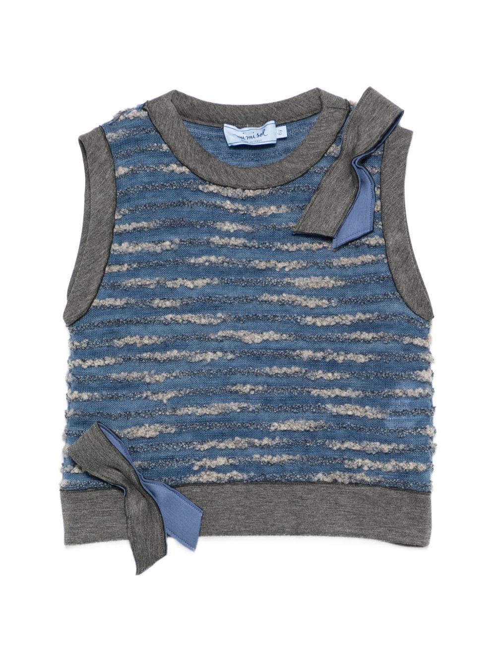 Top a righe per bambina Mimisol Kids blu smanicato MFTP106TS1142 LTB MIMISOL KIDS 