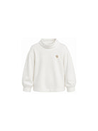 T-shirt per bambina Mimisol Kids bianca con applicazione MFTS090TS0378 CRM MIMISOL KIDS 