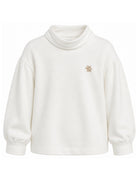 Maglione per bambina Mimisol Kids bianca con applicazione MFTS090TS0378 CRM MIMISOL KIDS 